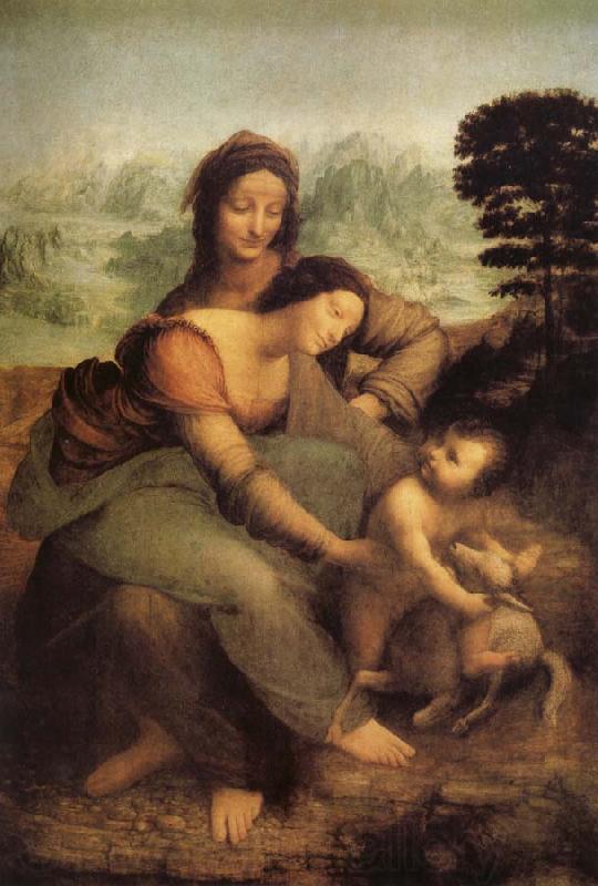 LEONARDO da Vinci The Virgin and St Anne Norge oil painting art